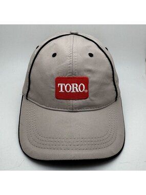 TORO Logo Baseball Cap Hat Beige Black Red Adjustable One Size Fits All